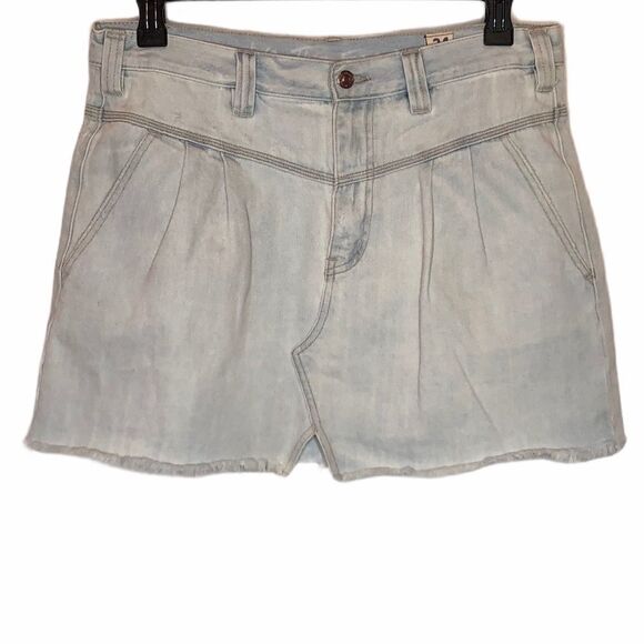 UO We The Free Raw Hem Denim Skirt Size 31 = 12 - Picture 2 of 12